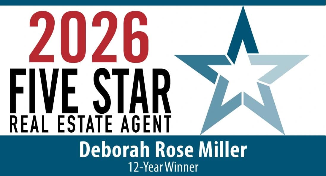 Five Star Real Estate Agent award for 2026, naming Deborah Rose Miller a twelve year winner